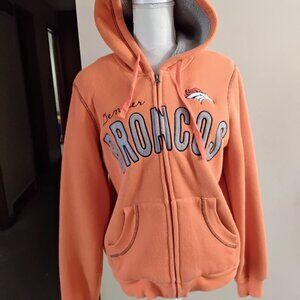 Woman's Warm And Cozy  NFL Denver Broncos Full Zip Jacket. Size M